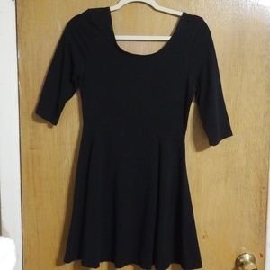 Little Black Skater dress 3/4 sleeve